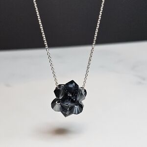 Black Crystal Bead Pendant